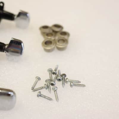 Rare Schaller Offset 3x3 Tuners Chrome Plastic Vintage 70's guitar W. Germany image 22