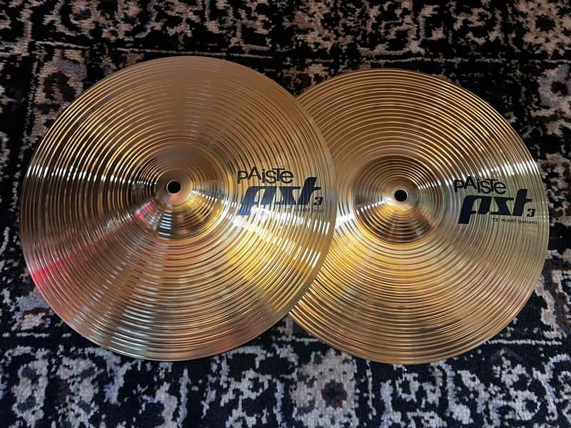 Paiste 13" PST 3 Hi-Hat Cymbals (Pair) - Traditional image 1