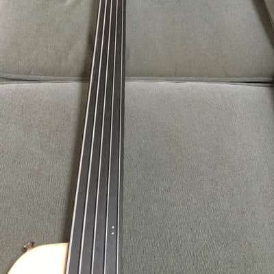 Custom built fretless, carved 5 string bass guitar Fretless 5 string 2020 Natural pure non toxic Tung oil,  8 applications image 9
