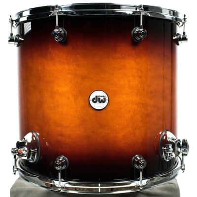 DW Design Series Maple Floor Tom, 16x18, Tobacco Burst Gloss Lacquer (DDLG1618TTTB) image 1
