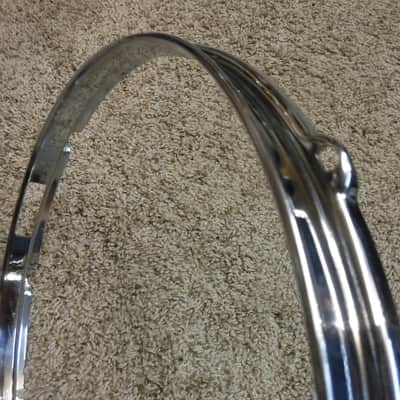 1960's Camco Oaklawn Chrome over Brass Snare Drum Rim image 4
