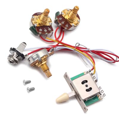 Full Alpha Size Potentiometers Guitar Wiring Harness Prewired Kit 5 Way  Switch  for strats image 5