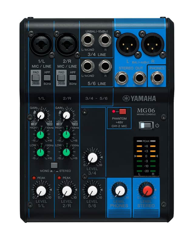 Yamaha 6-Channel Analog Mixer MG06 image 1