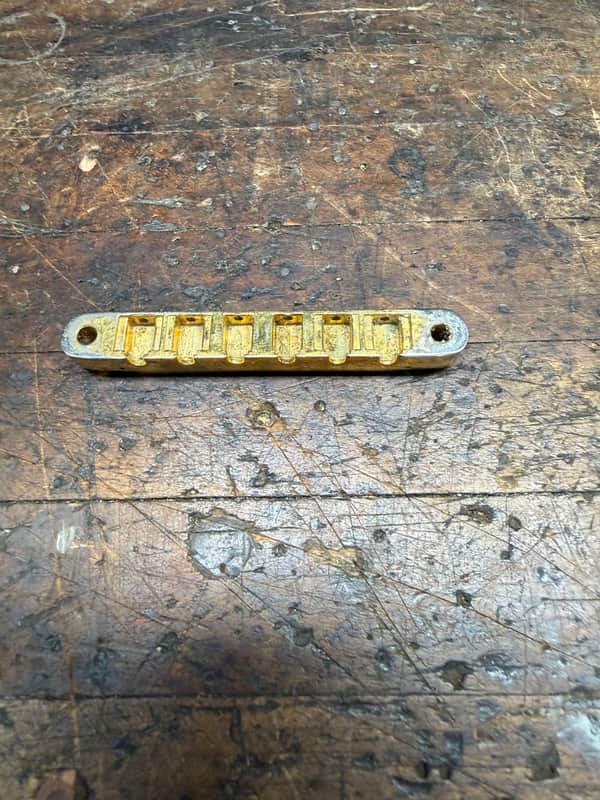 Vintage Gibson Gold ABR 1 Tune O Matic Guitar Bridge Gibson