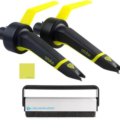Ortofon Concorde MkII Club CC Twin Cartridges with Stylus with Flight Case Bundle with Liquid Audio Carbon Fiber Record Brush and Instrument Polishing Cloth image 1