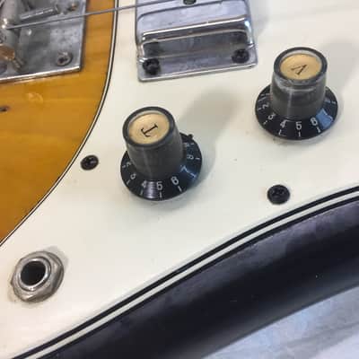 Vintage Aria 1820 1820T  1970's Sunburst MIJ Japan Shortscale Short Scale Offset Bass Guitar image 19