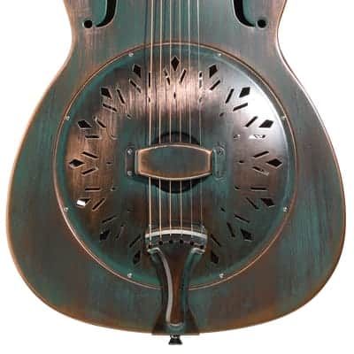 Recording King Swamp Dog Style-O Resonator - Distressed Vintage Green image 2