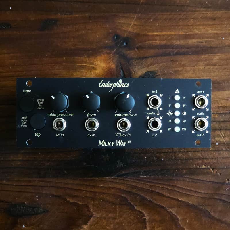 Endorphin.es Milky Way 1U (Black) Stereo Effects Eurorack Module image 1
