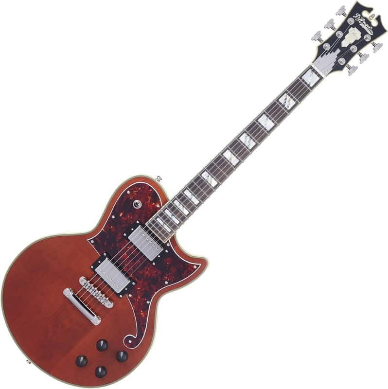 D'Angelico DADBATLMWLNS DELUXE ATLANTIC BARITONE Single Cutaway Solid Body 6-String Electric Guitar w/Deluxe Hard Case