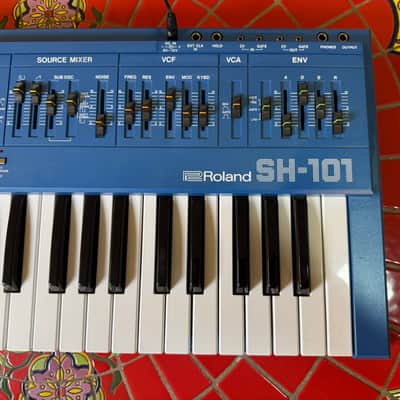 Roland SH-101 Legendary Analog Mono Synth 1982 BLUE!!! With MGS1 Mod Grip image 6