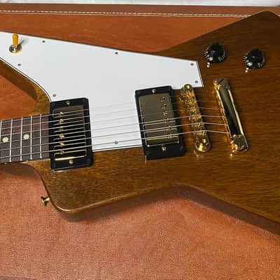 NEW! Gibson Custom 1958 Mahogany Explorer Reissue Electric Guitar - Antique Natural, VOS - Authorized Dealer - Only 7.4lbs - G07316 image 7