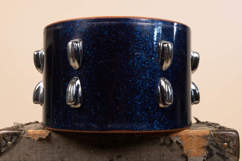 1966 Slingerland 8x12 Sparkling Blue Pearl Tom image 1