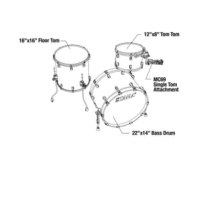 Tama WBS32RZS-MPB Starclassic Walnut/Birch Lacquer Shell Kit 3 pcs - Molten Platinum Burst/Chrome HW image 8