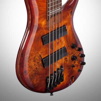 Ibanez SRMS805-BTT Workshop 5-String Multi-Scale Electric Bass - Brown Topaz Burst image 5