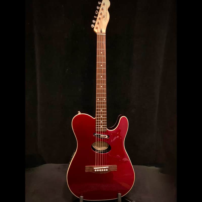 Fender Telecoustic Deluxe - Candy Apple Red image 1