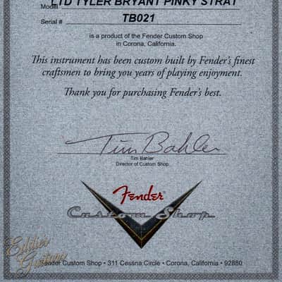 Fender Custom Shop Limited Edition Tyler Bryant "Pinky" Stratocaster Relic image 23