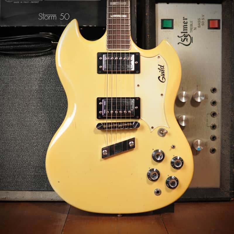 1977 Guild S-100 Polara White