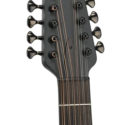 Adamas by Ovation 1598-MEIII Melissa Etheridge Signature Carbon Fiber Top Mid-Depth Cutaway Maple Neck 12-String Acoustic-Electric Guitar w/ABS Case image 11