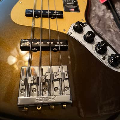 Fender American Ultra Jazz Bass with Maple Fretboard 2019 - Present - Texas Tea image 19