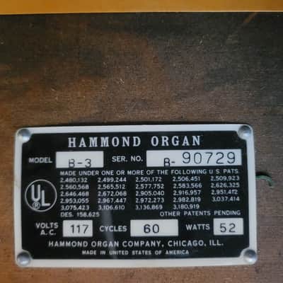 Hammond B3 1969/70 - Mahogany with Leslie image 2