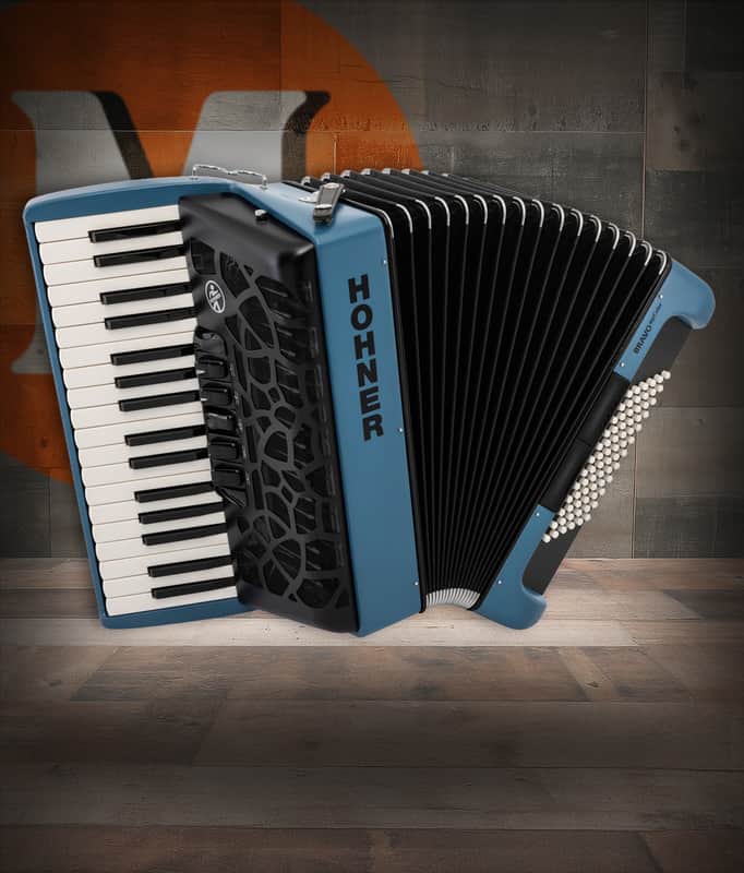 Hohner Bravo MyColor Chromatic 72 Bass Piano Accordion - Water Dark Blue (BR72-DB) image 1