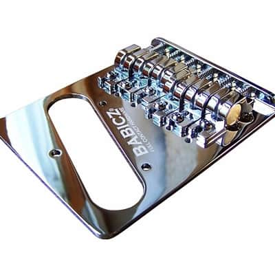 Babicz Full Contact Hardware ORIGINAL SERIES FCH6 TELE STYLE BRIDGE, 6 String, chrome image 17