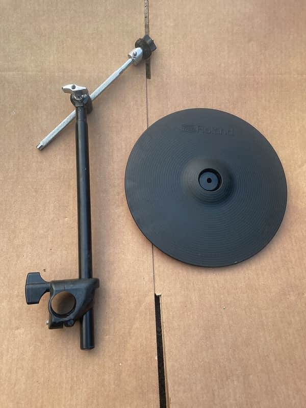 Roland CY-12C-BK Dual-Trigger Cymbal Crash Cymbal Black 12 cy12c - BLACK BOTTOM image 1