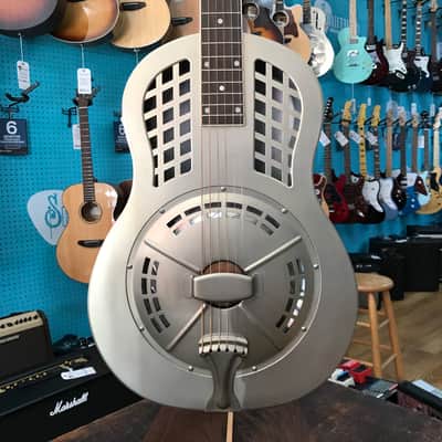 Republic Guitars Delta Rocket Resonator Guitar Style 88 - Brushed Steel image 6