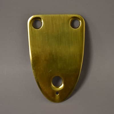 1980s Schecter USA / Neck Plate 3-Bolt Brass NOS image 1