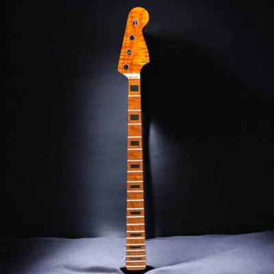 Allparts TMSWYR-RF Select Tribute Series "Tom Sawyer" Replacement Jazz Bass Neck AAA+ Roasted Flame Maple - Licensed by Fender image 3