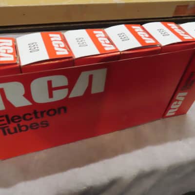 RCA 6550 POWER TUBES 1987 SET of 6 NOS in BOX SVT FENDER 400-PS AMPLIFIER FREE USA SHIPPING! image 2