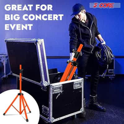 5 Core Speaker Stand Pair Height Adjustable PA DJ Tripod Studio Monitor Stands w 35mm Insert image 10