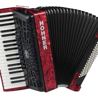 Hohner Bravo III 96 Accordion - Pearl Red (BR96RED) image 2