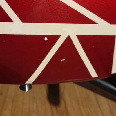Vintage 1980s Hondo EVH Strat Copy Metallic Red/White Stripes Upgraded Tuners & Set Up image 6