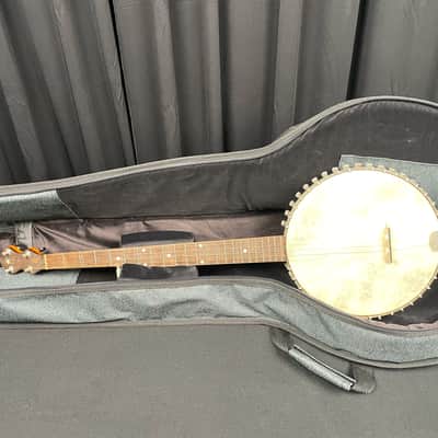 Vintage Open-Back 5-String Banjo c. 1920s-1940s Unbranded w/ Star Inlay & Gig Bag image 16