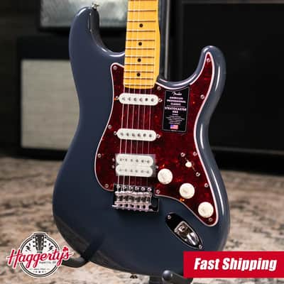 Fender American Professional Classic Stratocaster HSS Electric Guitar - Faded Black with Gig Bag image 1