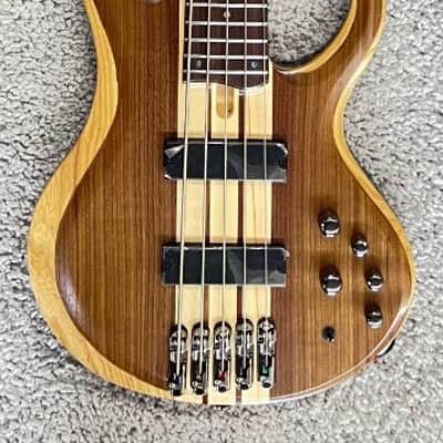Mint Ibanez Model BTB745NTL 5-String Electric Bass Guitar, Low Gloss Natural Finish image 1