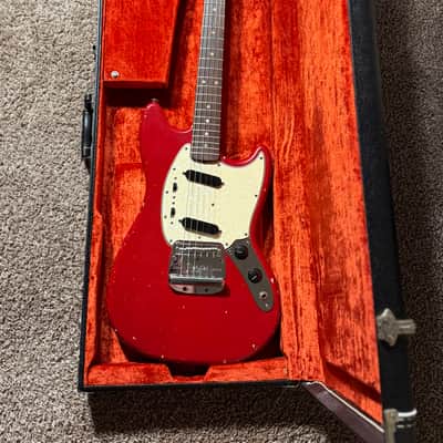 Fender 1966 Mustang Guitar with Rosewood Fretboard - Dakota Red image 7