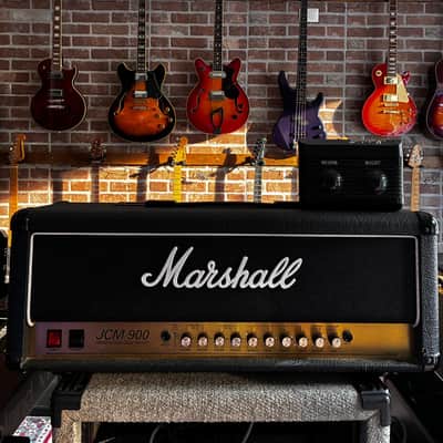 Marshall JCM 900 Model 4100 Hi Gain Dual Reverb 2-Channel 100-Watt Guitar Amp Head 1990 - 1999 - Black