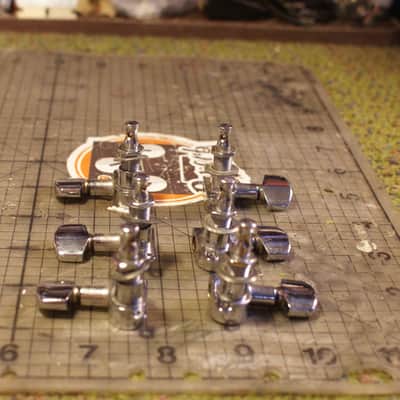 Vintage Schaller M6N nylon Mini Tuners, 2 Screw mount, Rare, Very Light Weight. Chrome image 4