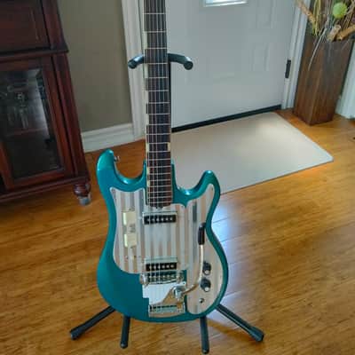 1965 Silvertone 1436 Turquoise, Japan image 3