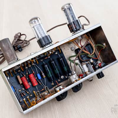 1955 Fender Princeton Tweed Vintage Tube Amp Narrow Panel Big Box 5F2 Circuit w/ Jensen image 14