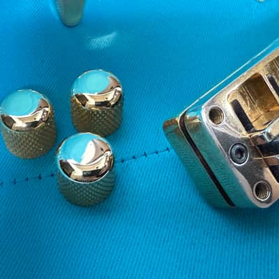 1995 Warwick 5 String Bass Hardware Kit / Set - Bridge, Tuners, Knobs - Gold Custom 3 Knob // LISTING SET #2 image 6
