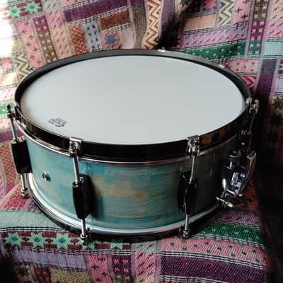 SSS Solid Shell Shop Custom Snare Drum 2025 - Turquoise image 11