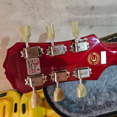 Epiphone flametop les paul ,cherry red Older model in minty condition, circa 1995 image 4