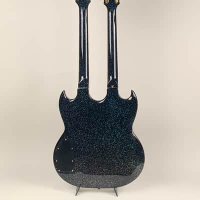 Bell & Hern  Custom Doubleneck 6/12 2019 Black Galaxy Sparkle image 4