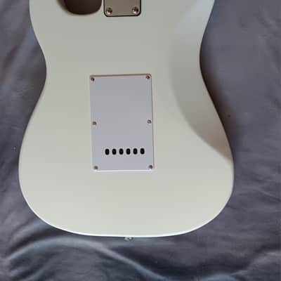 Stratocaster Style Electric Guitar, Custom White on White image 2