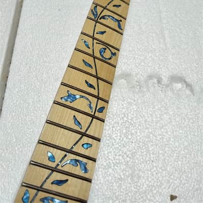 Maple Wood Guitar Strat Style Neck, 22 Frets Fingerboard, Tree of Life Inlay image 3