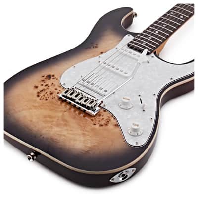 Jet JS-450 QTBR 450 Series Basswood Burl Poplar Top Body Canadian Roasted Maple Neck 6-String Electric Guitar image 4