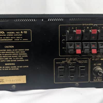 Onkyo A-10 Integrated Stereo Amplifier 1979 Silver image 8